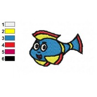 Colored Fish Embroidery Design